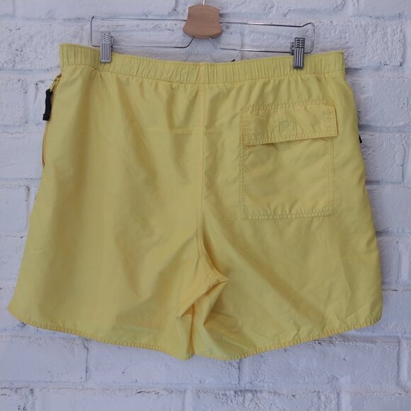VINTAGE Polo Sport Ralph Lauren Swim Trunks Shorts Mens Medium Yellow Mesh Lined - Picture 7 of 11
